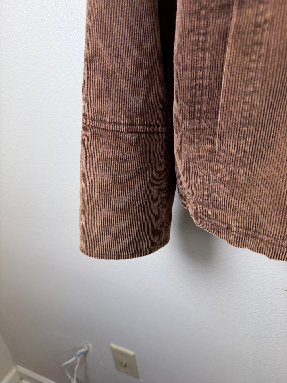 Esprit Brown Corduroy Double-Breasted Pea Coat - Picture 5 of 16